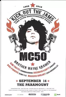 MC5 MC50   Concert Handbill Mini-Poster  Long Island NY 2018 Wayne Kramer • $14.99