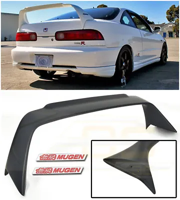 MUGEN Style Rear Lid Wing Spoiler & Red Emblem Pair For 94-01 Acura Integra DC2 • $179.98