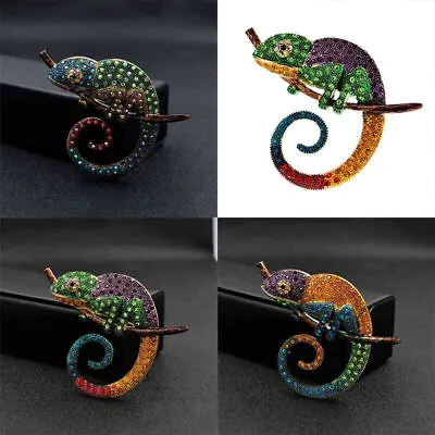 Coat Pin  Brooch Fashion Chameleon Accessories Lizard Animal  Jewelry  Ornaments • $8.72