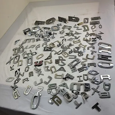 Oem Car & Truck Emblem Badge Lot NUMBERS AND LETTERS Vintage GMC Chevy Ford • $119.99