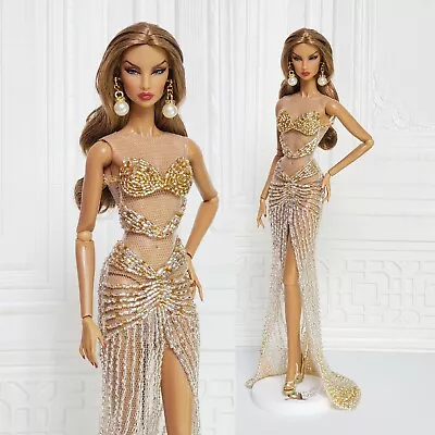 Evening Gown Mermaid Dress Fashion Royalty Fr2 Nuface Silkstone Barbie Doll D059 • $139.99