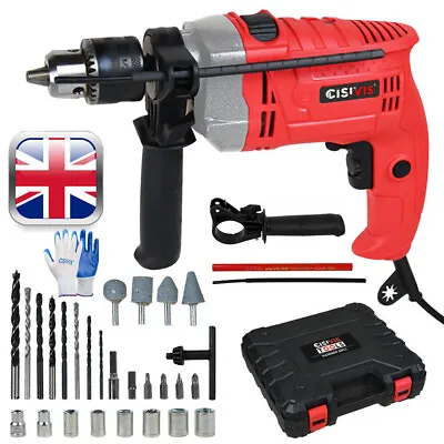 Hammer Drill Powerful Variable Speed Industrial Electric Corded Drill 1100w 220v • £24.99