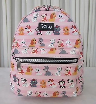 Disney Loungefly Cats Dogs Mini Backpack Pets Pink Multi NWT • £77.09