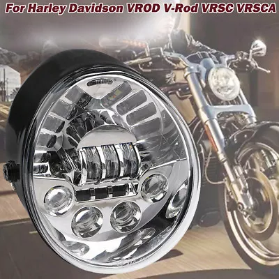 Motorcycle LED Hi/Lo Beam Headlight For Harley Vrod V-ROD VRSC VRSCA VRSCB • $103.99