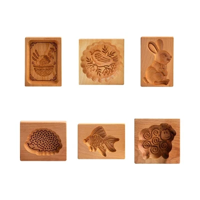 £9.05 • Buy Mooncake Stamps Household Mooncake Molds Shape Wood Material Baking Tool