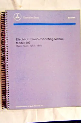 Mercedes 560sl 380sl Owners Electrical Service Manual W107 New Wiring Diagrams • $134.99