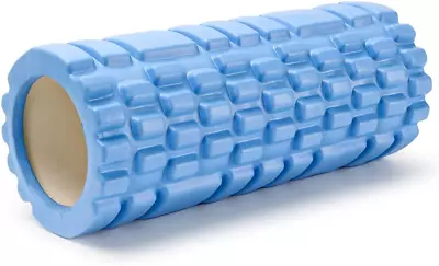 Foam Roller EVA Muscle Yoga Pilates Back Exercise Physical Therapy30 X 10Cm Blue • $29.99