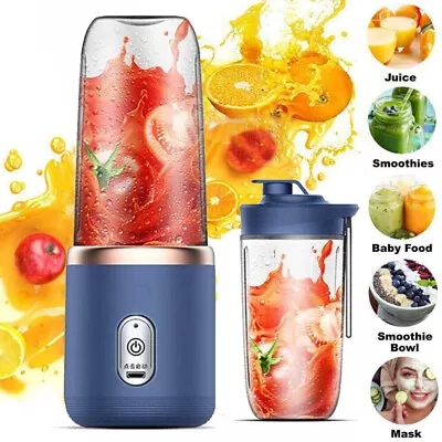 400ml Electric Mini Juice Maker Portable Blender Smoothie Juicer Fruit Machine • £11.50