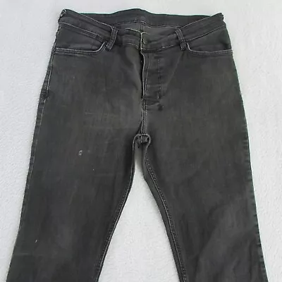 Ksubi Jeans Mens W34 L28 Black Skinny Denim Button Fly • $34.95