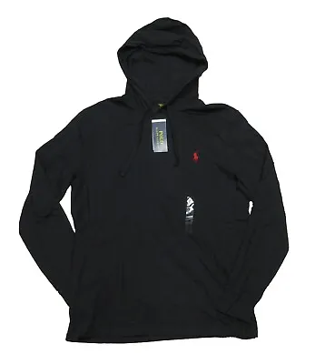 Polo Ralph Lauren Men's Black Solid Jersey Hooded T-Shirt • $49.99