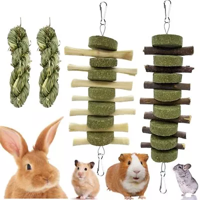 ROZJOVU Rabbit Guinea Pig Bunny Chew Toys For Teeth Grinding Cage Hanging Toy... • $15.31