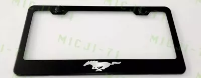 Mustang Logo Stainless Steel License Plate Frame Holder Rust Free • $11.95