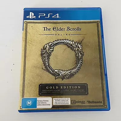 The Elder Scrolls Online  PS4 Play Station Fantasy Video Game - Manual Gold Edit • $13.44