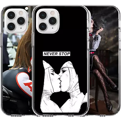 For IPhone 13 12 11 14 Pro Max 7 8 Plus SE XR X Printed Case Nuns Naughty Kiss • $18.95