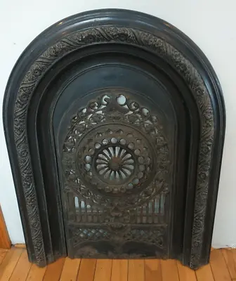 Fireplace Summer Cover Mantle Cast Iron Antique Bent Victorian • $1195.99