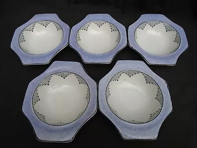 £12.95 • Buy Soho Pottery Ltd Cobridge Solian Wear Octagonal Dessert Bowls X5 1913-30 Stamp