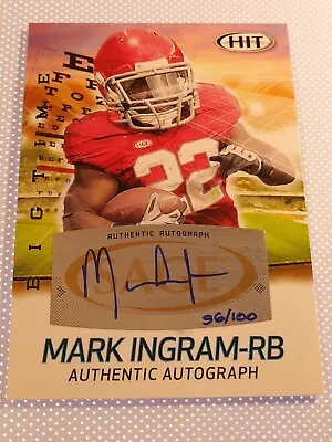 2011 Sage Hit  Big Time  Autograph Rc Srl#96/100🏈mark Ingram #abt-3 • $15