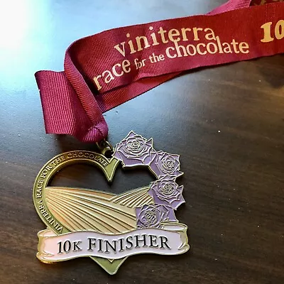 $29.95 • Buy Viniterra Race For The Chocolate 10k Run Race New Kent Winery Virginia VA Medal