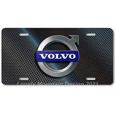 Volvo Inspired Art On Carbon FLAT Aluminum Novelty Auto Car License Tag Plate • $19.99