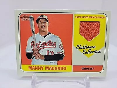 2018 Heritage Manny Machado Game Used Jersey Swatch #CCR-MM Baltimore Orioles • $0.99