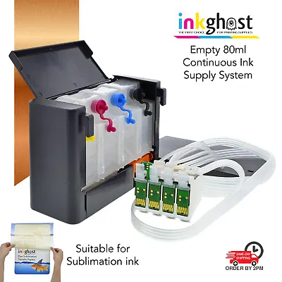 Empty CISS Ink👻 Compatible With Epson Workforce WF3620 WF3640 Sublimation 254XL • $142