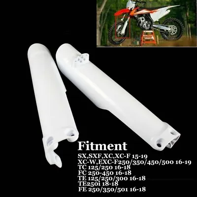 2x Fork Guards Cover For SX SXF XC XC-F XC-W EXC-F250/350/450/500 Dirt Pit Bike • $20.88