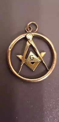 Gold Victorian Masonic Pendant • £90