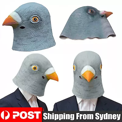 Pigeon Head Mask Creepy Animal Halloween Costume Theater Prop Latex Party Toy AU • $16.55