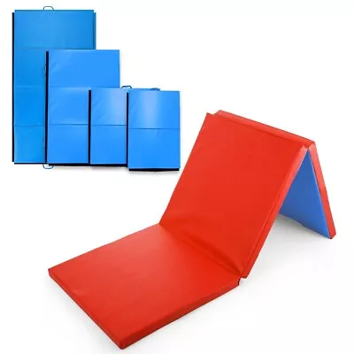 Gymnastics Tumbling Mat Bi Fold Reversible Red Blue Workout Yoga Inflatable • $229.99