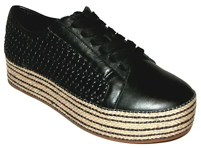 VINCE CAMUTO Black Leather Net Shoes  Sz 7.5M • $40