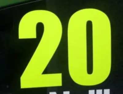 150mm 3 Digit Rally Windscreen Number Fluorescent Stickers Racing Car Motorsport • £4.99