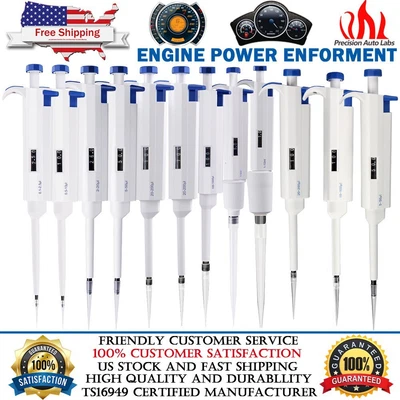 $31.99 • Buy 0.1ul ~ 10ml Adjustable Single Channel Pipette Lab Pipettors Volume Micropipette