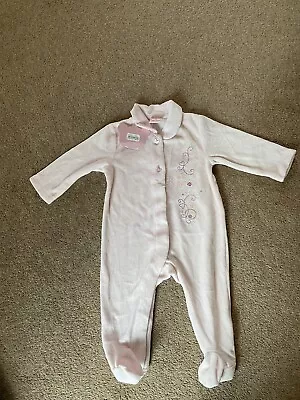 Zip Zap Velour Baby Grow Age 3-6 Months Bnwt • £1