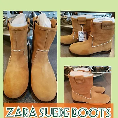 Zara Girls Suede Boots Size 2 • $37