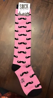 NEW Sock It To Me Knee High Socks (mustache Print)  • $7.99