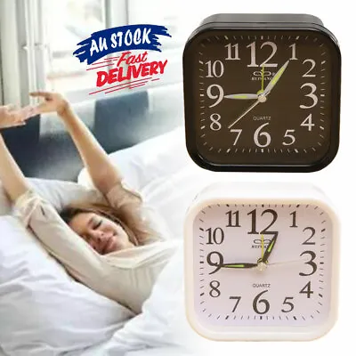 $12.45 • Buy Bedside Clock Desktop Analogue Clocks Table Battery Minimalist Analog Alarm