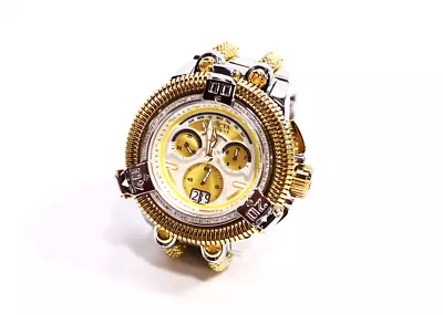 INVICTA King Python Men 50.0mm Stainless Steel + Diamond Gold + White • $160.58