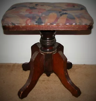 Antique TONK Adjustable Piano Organ Vanity Stool Chicago New York • $50