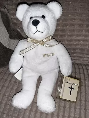 Wwjd Holy Bears Beanie Plush Sheldon Year 2000 Remembrance Series Bible Jesus • £12.99