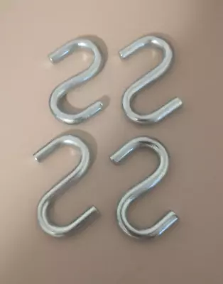 2  Inch Small Zinc Plated S Shape Type Utility S Hooks 4 Pack • $5.82