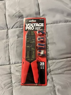 Voltage Pro Stripper / Crimper With Terminals 25 Pieces Set - NEW! FAST! • $13.82