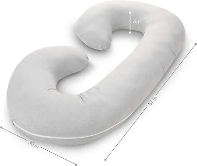 $48.50 • Buy Pharmedoc Pregnancy Pillow, U-Shape Full Body Pillow And Maternity Support