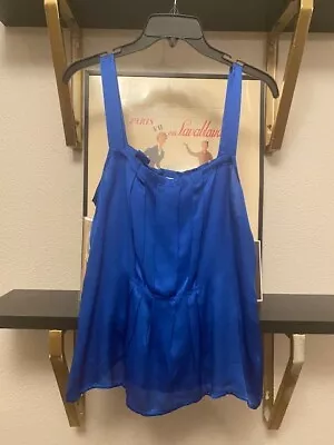 PRISTINE - J CREW 100% Silk Tank - Women's Size 6 - Cobalt Blue • $25