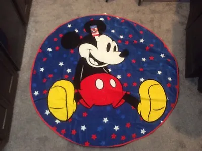Mickey Mouse Large Round Beach Towel Blanket New With Tags 60 Inches Huge • $20