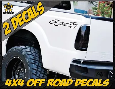 4x4 Truck Bed Decals Set GLOSS BLACK For Ford F-150 Super Duty And Ranger • $11.99