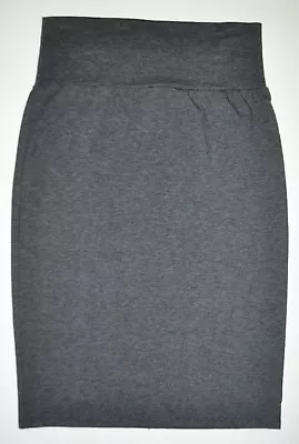 Milky Way Women's Size M 24.5  Length Stretch Gray Pencil Skirt Cotton Blend USA • $22.49