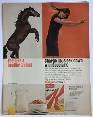 1966 Magazine Ad For Kellogg's Special K Cereal - Feel Like A Healthy Horse! • $8.46