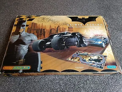 £20 • Buy Scalextric Batman Begins Micro Slot Racing Set Batmobile Tumbler Police - Used