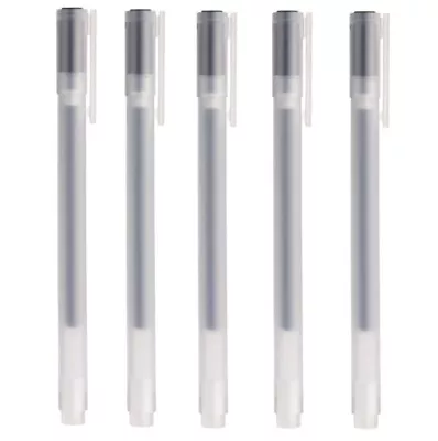 Muji 0.38mm/0.5mm Gel Ink Ballpoint Black (Set Of 5 Pens) Japan • £8.30