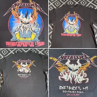 METALLICA World Wired Tour 2017 DETROIT Licensed Concert T-Shirt. XL Preowned • $34.95